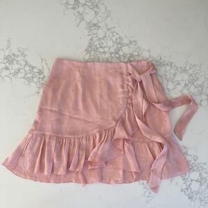 Easter Pink Satin Cocktail Skirt
